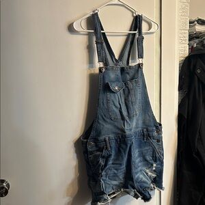 No Boundaries Women's Denim Overalls